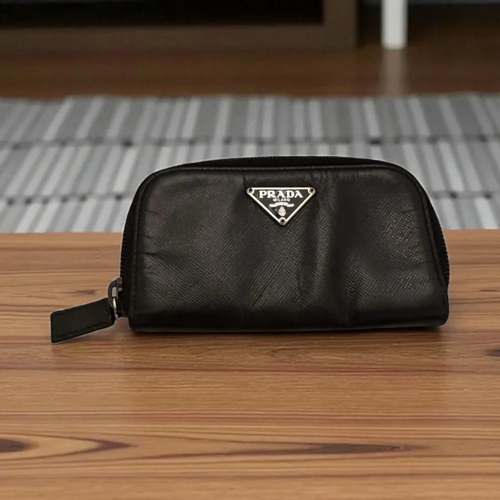 Prada Black Leather Keyholder